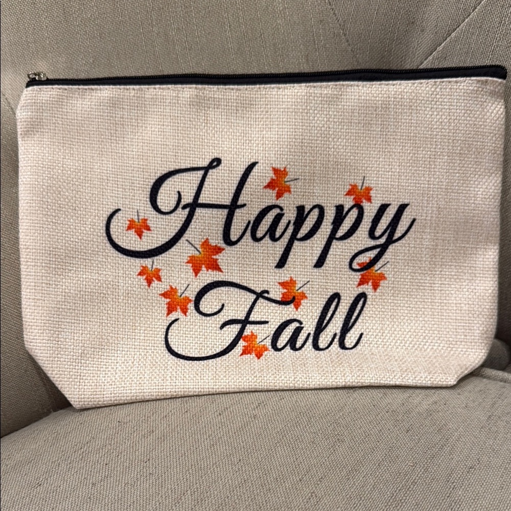 Happy Fall Canvas Pouch
